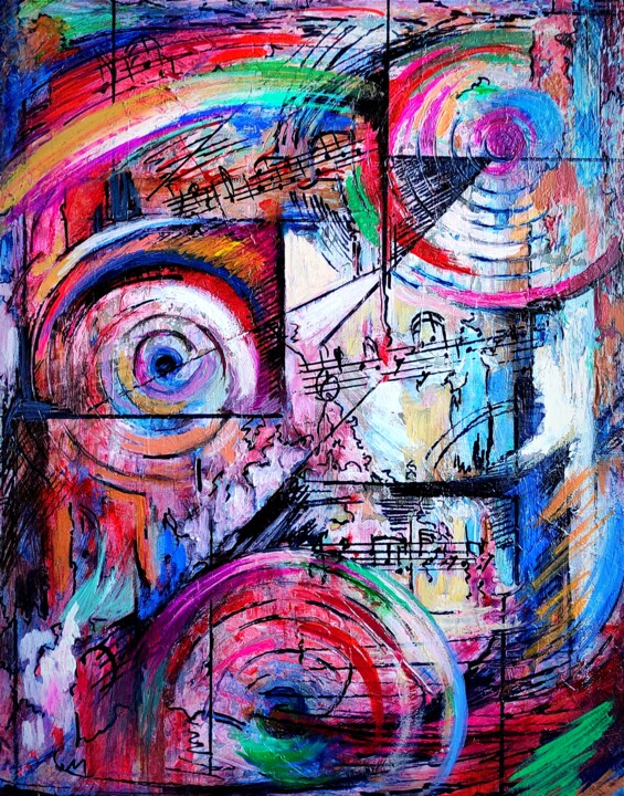 Полифония 绘画, 19.7x15.8 in