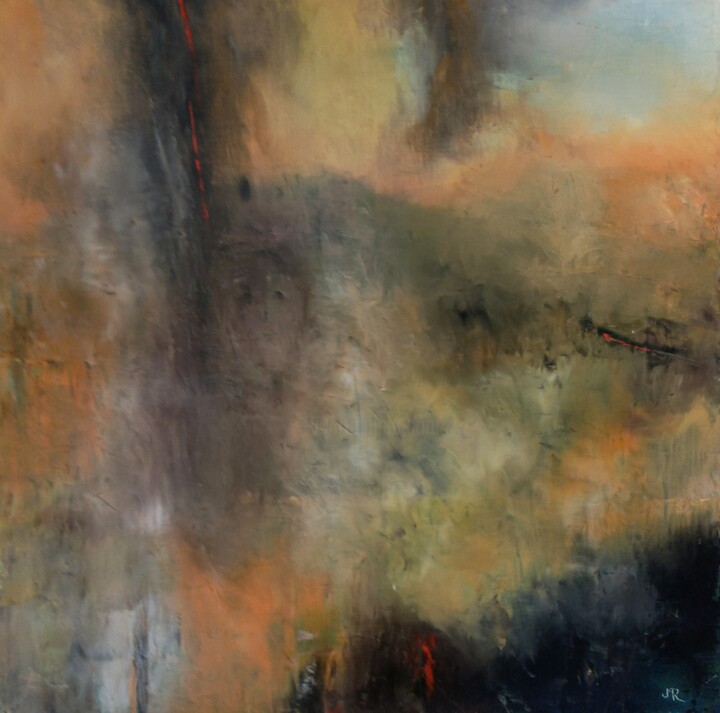 Painting titled "Cache-cache" by Jean-Michel Roger, Original Artwork, Oil