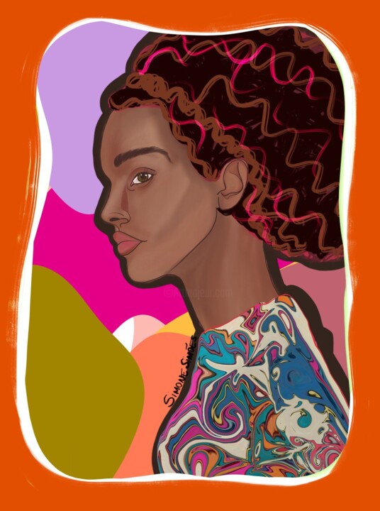 Peinture intitulée "Potência" par Simone Simões Da Silva, Œuvre d'art originale, Peinture numérique