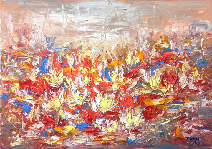 Monet's garden 3 绘画, 31.5x47.2 in