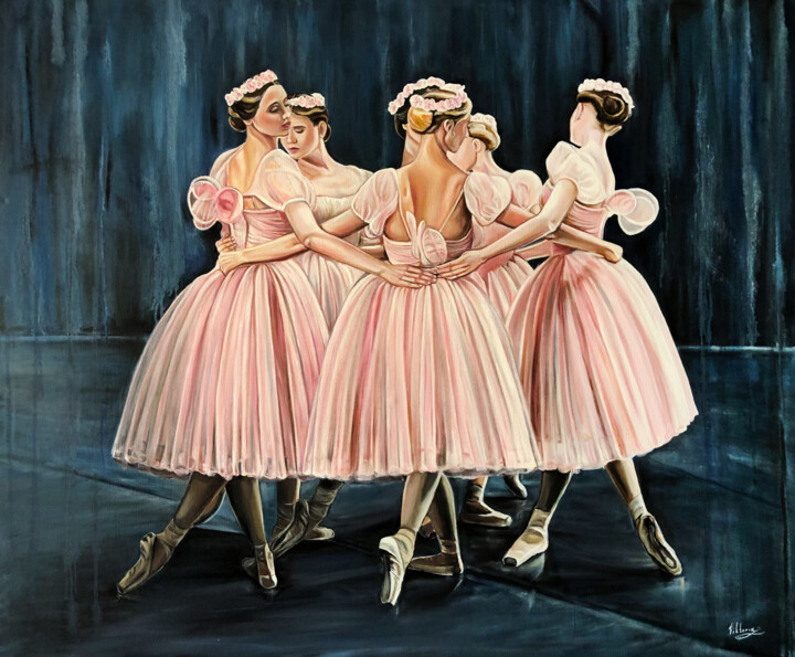 Dancing nymphs 绘画, 39.4x47.2 in