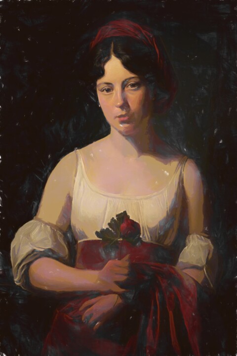 Digital Arts titled "Germaine de Stael" by Gerry Martinez, Original Artwork, Digital Painting
