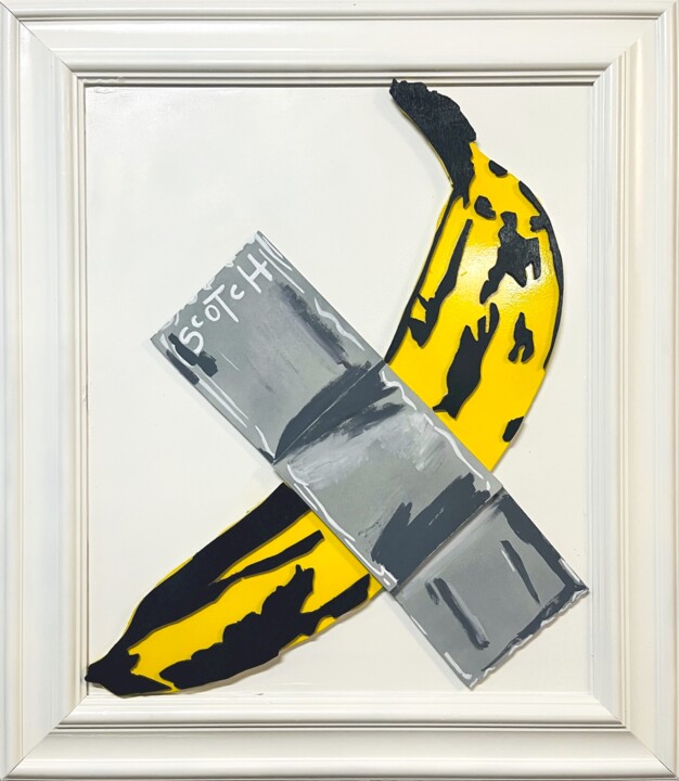 Andy Warhol VS Maurizio Cattelan 3D Heykel, 26,4x22,8 in
