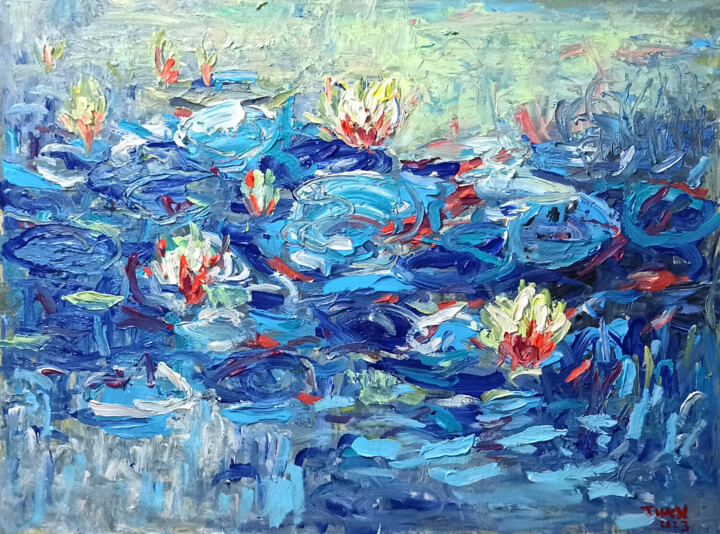 Blue day 绘画, 35.4x47.2 in