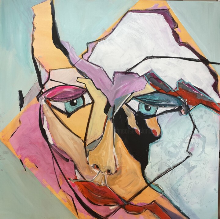 FEMME ETE 2023 T63 绘画, 31.5x31.5 in