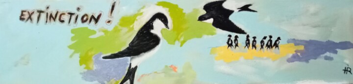 extinction n°1 绘画, 11.8x47.2 in