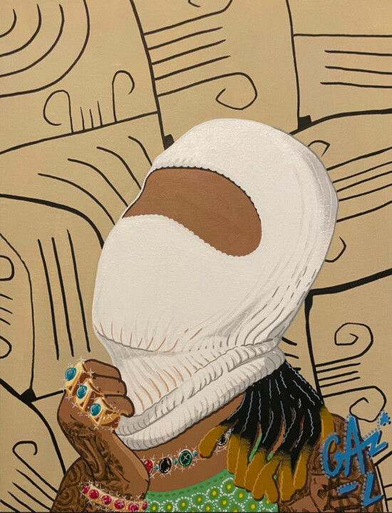 AFRICAN DRIP - BUGANDA - CEL05 绘画, 19.7x15.8 in