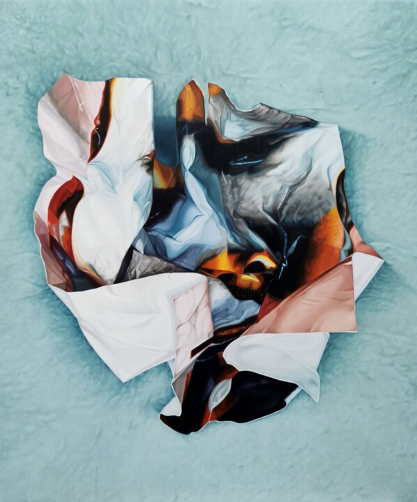 Peinture intitulée "Encrypted I" par Kiara Peelman, Œuvre d'art originale, Huile Monté sur Châssis en bois