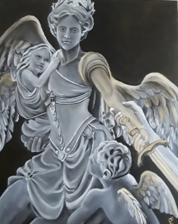 絵画 justice Lady Justice, Painting by Céline De Abreu | ArtMajeur