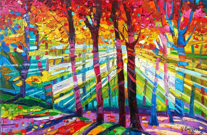 Gold light song Painting, 15.8x23.6 in