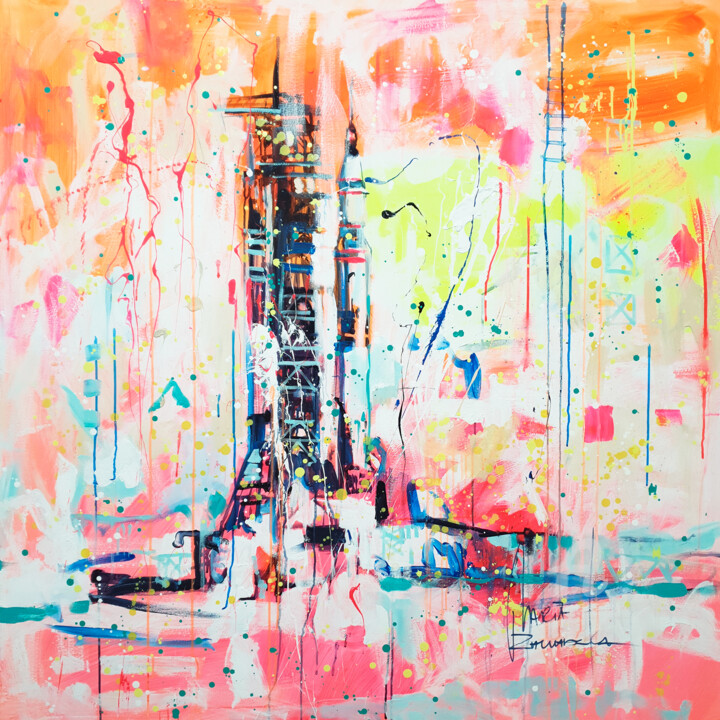 Rising to the Starscape Pittura, 51,2x51,2 in