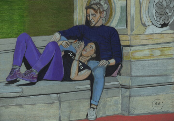 Détente amoureuse 图画, 11x15.8 in