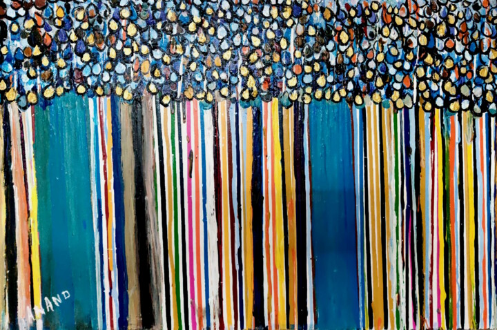 EMOTIONAL DRIP PAINTING-5 绘画, 24x36 in