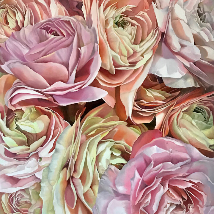FOREVER IN BLOOM Painting, 35.4x35.4 in