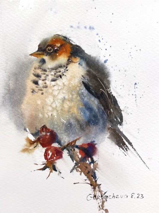 Little bird #2 绘画, 9.1x6.7 in