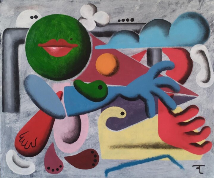 La mécanique sentimentale 绘画, 18.1x21.7 in