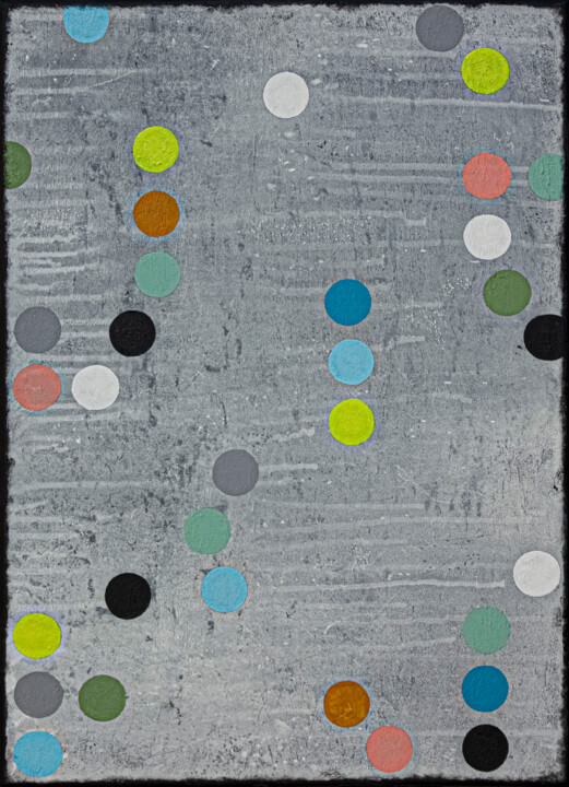 Painting titled "MOVING IN CIRCLES" by Db Waterman, Original Artwork, Acrylic Mounted on Wood Stretcher frame