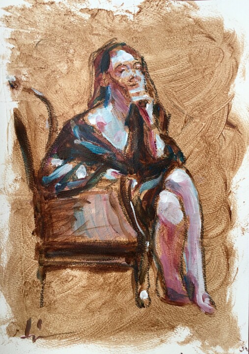 Étude Heart #2 绘画, 11.4x8.3 in