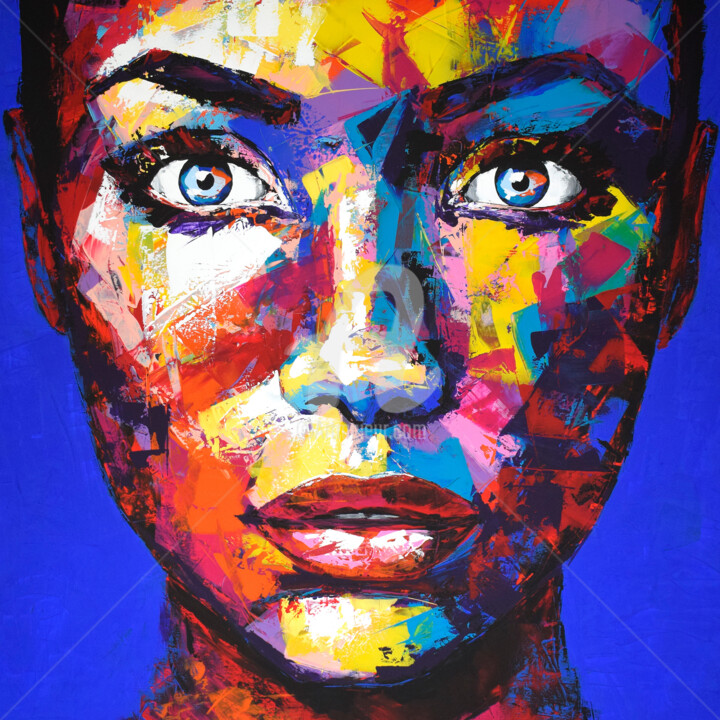 Original 120 face portrait 绘画, 47.2x47.2 in