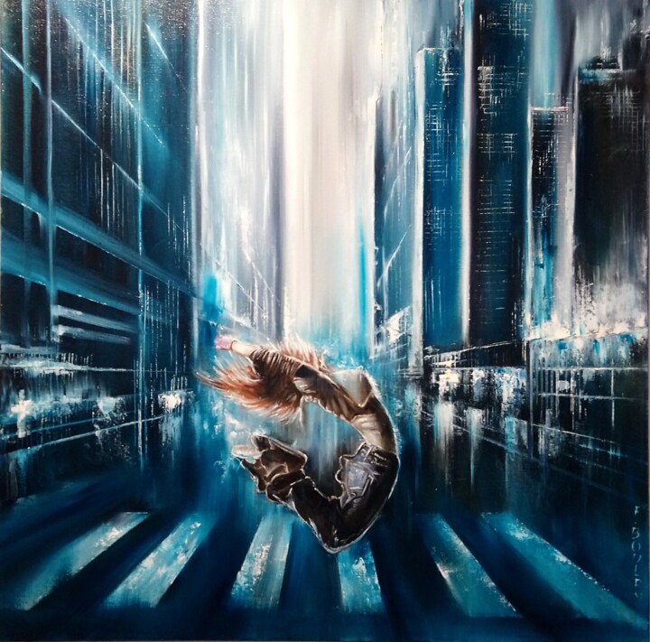 Street dance 绘画, 31.5x31.5 in