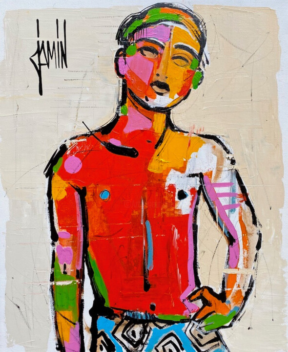 Jeune Baigneur 绘画, 28.7x23.6 in