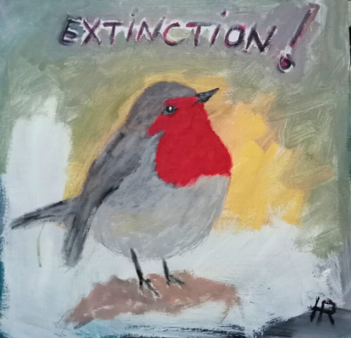 extinction n°5 绘画, 15.8x15.8 in
