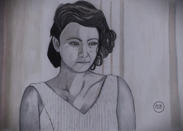 Dame in Black & White 图画, 11x15.8 in
