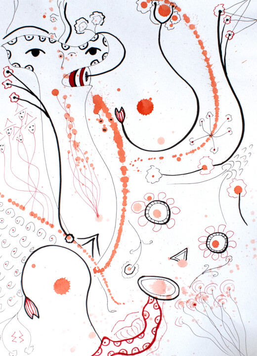 FLOWERS_1 图画, 16.5x11.7 in