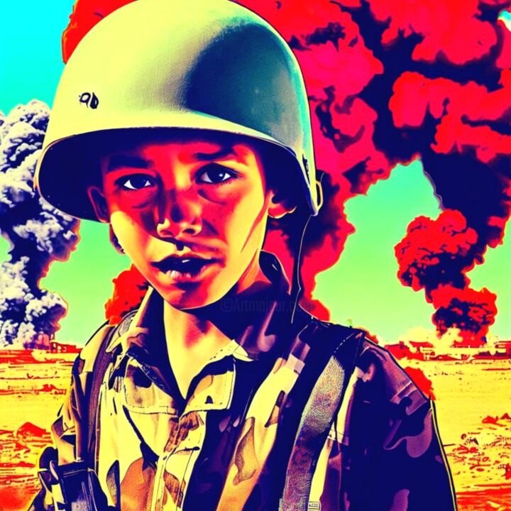 제목이 "CHILD SOLDIER"인 디지털 아트 Otis Porritt로, 원작, 디지털 페인팅