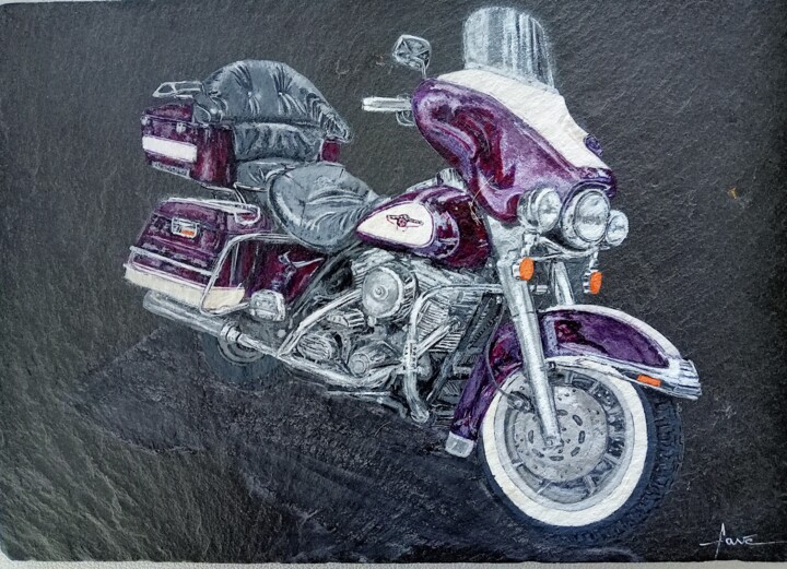 Harley-Davidson 绘画, 8.7x12.6 in