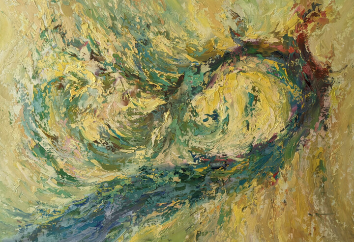 Olive Blossom 2 Painting, 16.9x24.8 in