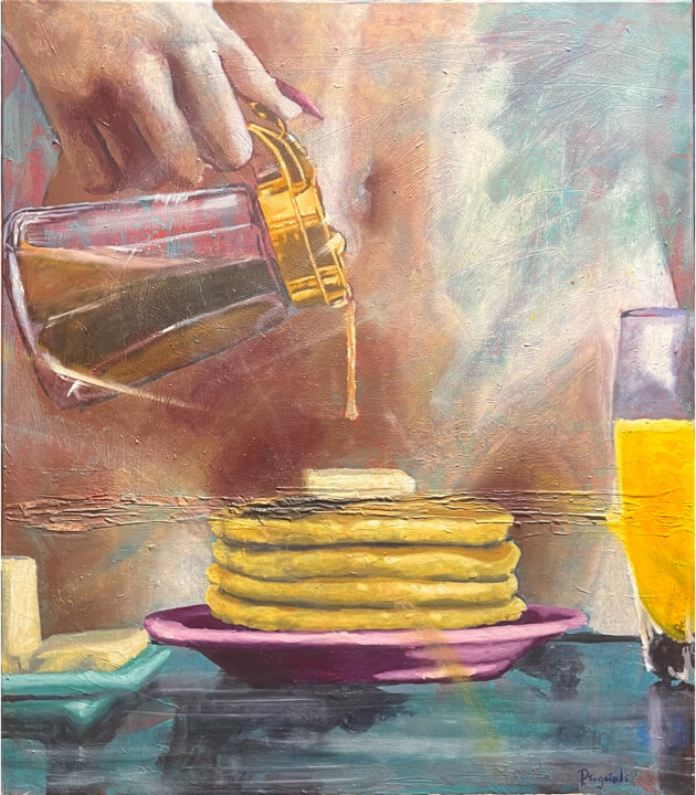 American Breakfast 绘画, 31.5x27.6 in