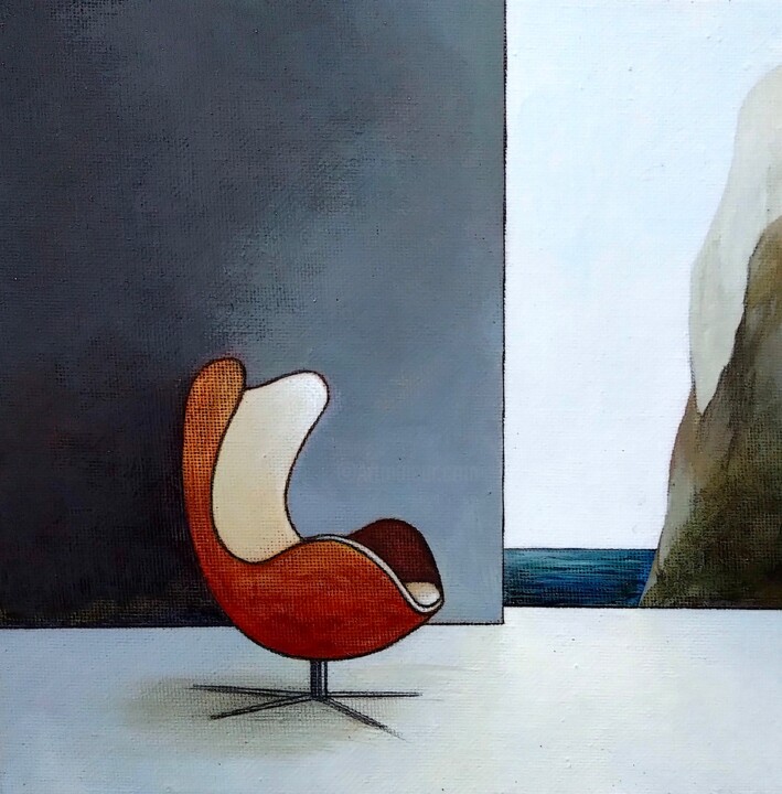 PEACEFULL Painting, 7.9x7.9 in