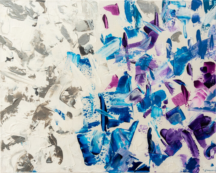 Calm versus thoughts 绘画, 15.8x19.7 in