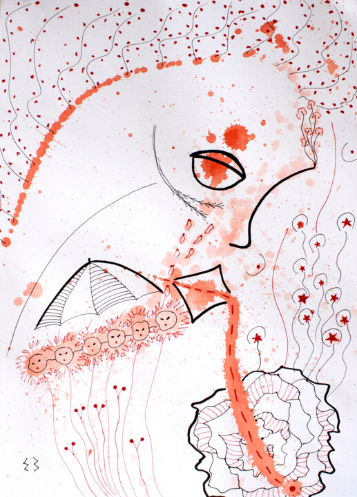 FLOWERS_2 图画, 16.5x11.7 in