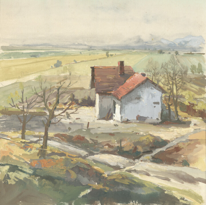 Malarstwo zatytułowany „Zeitgeist 1956_01” autorstwa Dimitar Russinov, Oryginalna praca, Tempera
