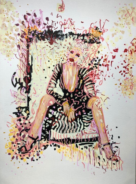 Confettis d’actrice 绘画, 16.5x11.7 in