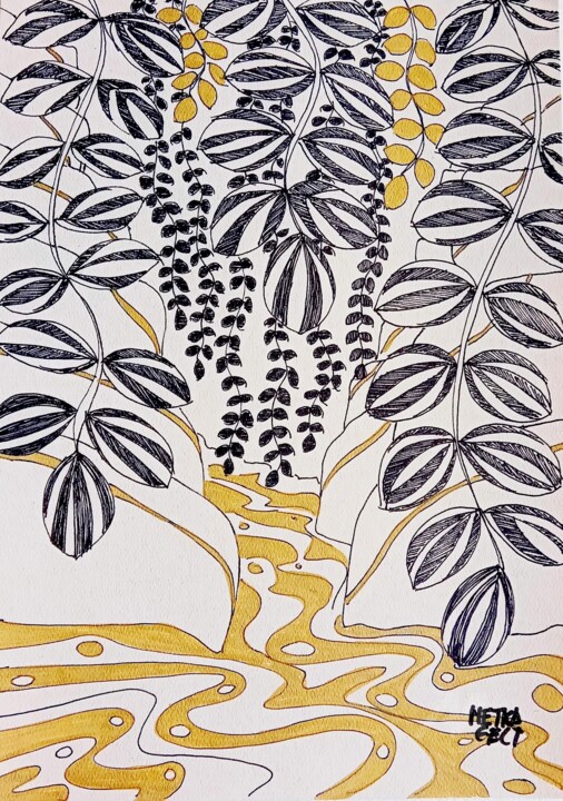 Landscape in gold no.4 图画, 11.6x8.3 in