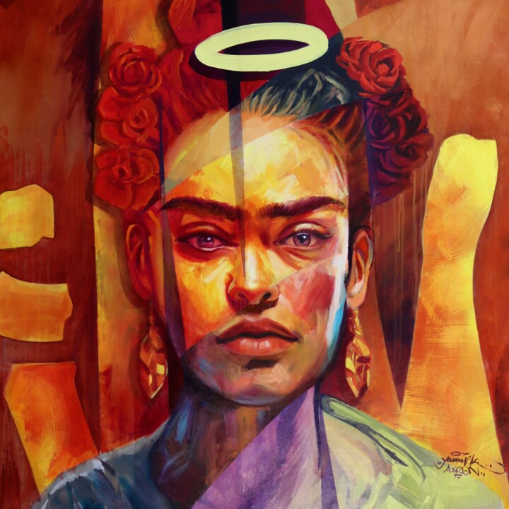 Frida 绘画, 35.4x35.4 in
