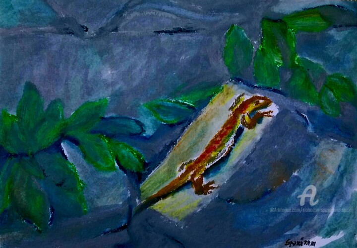 Se lezarder 绘画, 8.3x11.8 in
