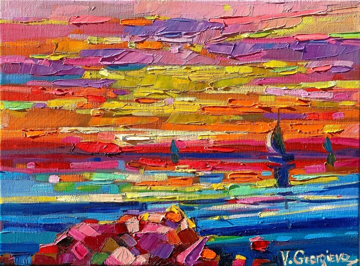 Sea in my soul 3 绘画, 11.8x15.8 in