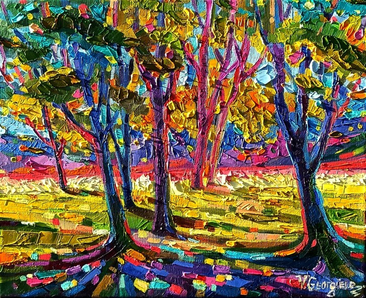 Trees and Shadows 3 Pittura, 15,8x19,7 in
