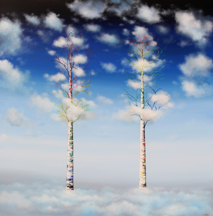 Idylle 绘画, 47.2x47.2 in