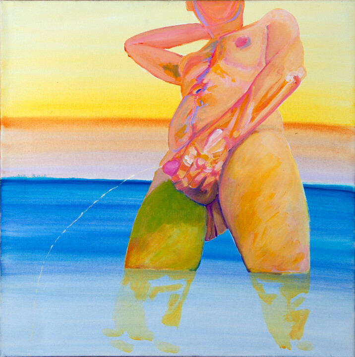 Pisseur 绘画, 19.7x19.7 in