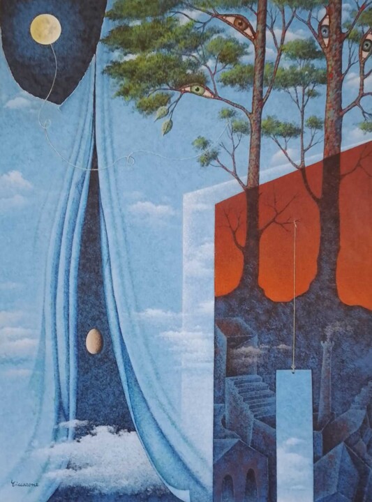 gli occhi della natura 绘画, 31.5x23.6 in