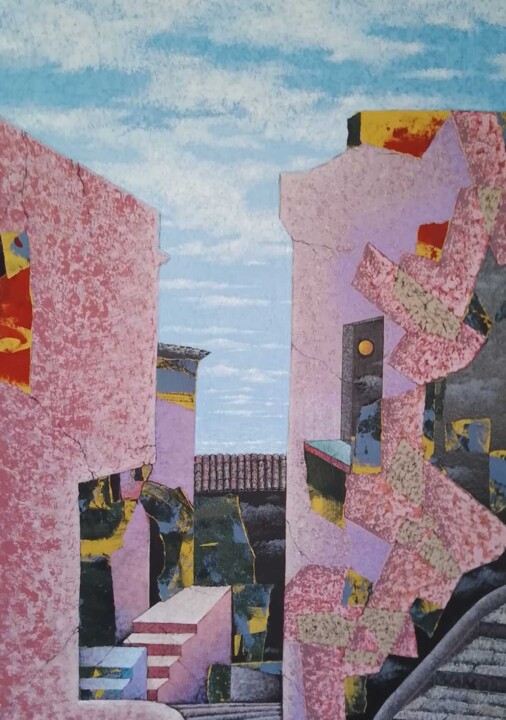 Painting titled "ricordi" by Luigi Ciccarone, Original Artwork, Acrylic Mounted on Wood Stretcher frame