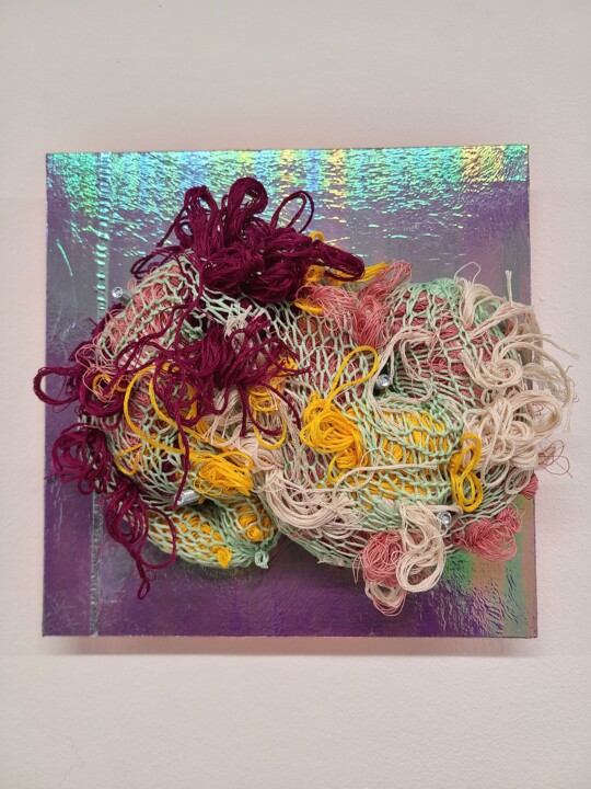 Textile Art titled "Ferme les yeux et p…" by Aurelien Finance, Original Artwork, Thread