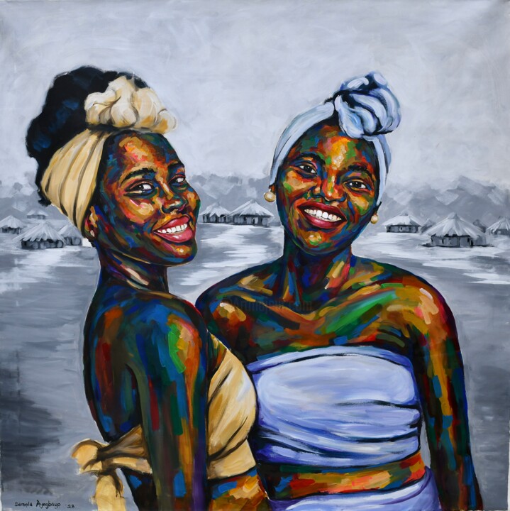 Inside the black pot 2 绘画, 48x48 in