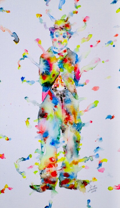CHARLIE CHAPLIN (3) 绘画, 9.1x5.2 in