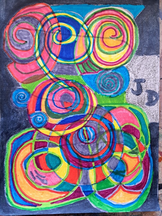 Spirales 23 绘画, 11.4x8.3 in